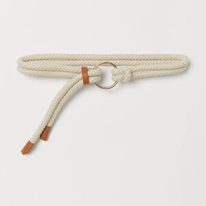 H&M Cream and Tan Rope Belt